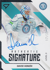 Honzík David 22-23 Tipos Extraliga Authentic Signature Level 3 #SL3-DH