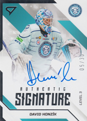 Honzík David 22-23 Tipos Extraliga Authentic Signature Level 3 #SL3-DH