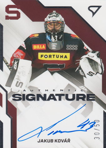 Kovář Jakub 22-23 Tipsport Extraliga Authentic Signature Level 3 #AS3-JK