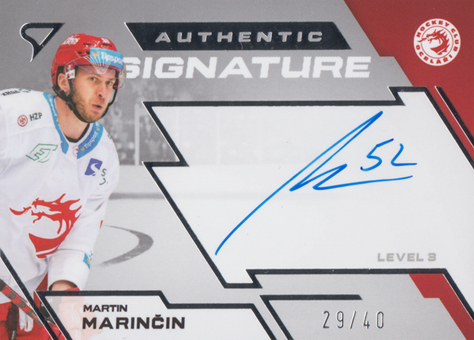 Marinčin Martin 23-24 Tipsport Extraliga Authentic Signature Level 3 #SL3-MM