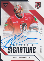 Bespalov Nikita 22-23 Tipos Extraliga Authentic Signature Level 3 #SL3-NB