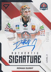Durný Roman 22-23 Tipos Extraliga Authentic Signature Level 3 #SL3-RD