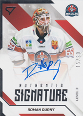 Durný Roman 22-23 Tipos Extraliga Authentic Signature Level 3 #SL3-RD
