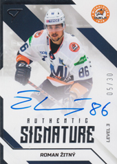 Žitný Roman 22-23 Tipos Extraliga Authentic Signature Level 3 #SL3-RZ