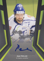 Pavlas Aleš 17-18 Premium Cards Authentic Signature #AS-AP