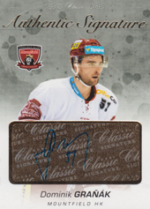 Graňák Dominik 17-18 OFS Classic Authentic Signature Gold #44