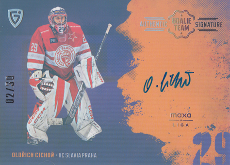Cichoň Oldřich 24-25 GOAL Cards Maxa liga Goalie Team Signature #ASGT-19