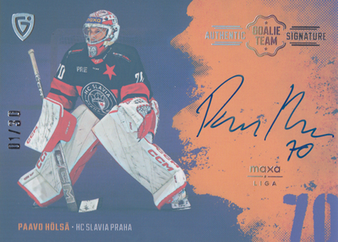 Hölsä Paavo 24-25 GOAL Cards Maxa liga Goalie Team Signature #ASGT-20