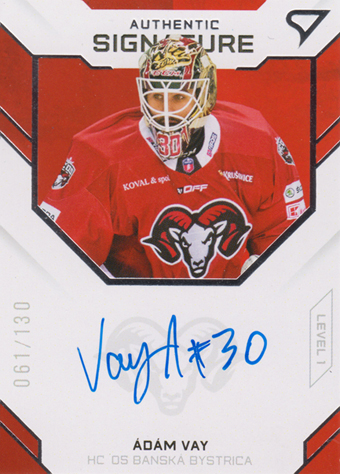 Vay Ádám 20-21 Tipos Extraliga Authentic Signature Level 1 #SL1-01