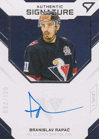 Rapáč Branislav 20-21 Tipos Extraliga Authentic Signature Level 1 #SL1-05