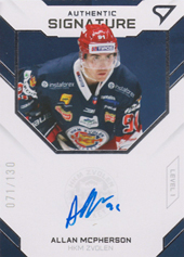 McPherson Allan 20-21 Tipos Extraliga Authentic Signature Level 1 #SL1-15