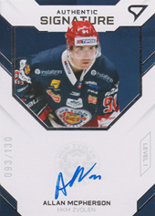 McPherson Allan 20-21 Tipos Extraliga Authentic Signature Level 1 #SL1-15