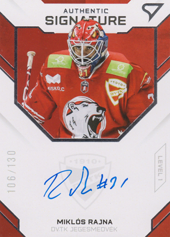 Rajna Miklós 20-21 Tipos Extraliga Authentic Signature Level 1 #SL1-20
