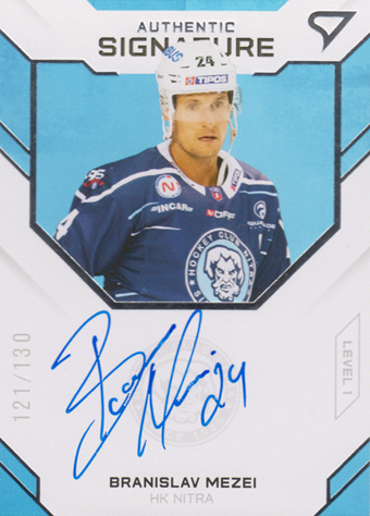 Mezei Branislav 20-21 Tipos Extraliga Authentic Signature Level 1 #SL1-22