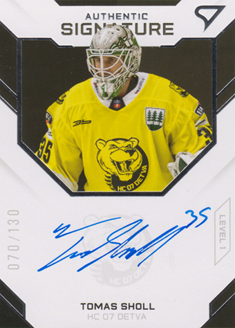 Sholl Tomas 20-21 Tipos Extraliga Authentic Signature Level 1 #SL1-25