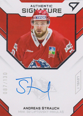 Štrauch Andreas 20-21 Tipos Extraliga Authentic Signature Level 1 #SL1-27