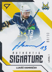 Hamráček Lukáš 22-23 Tipos Extraliga Authentic Signature Level 1 #SL1-LH