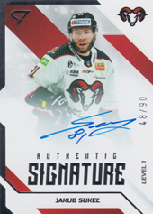 Sukeľ Jakub 22-23 Tipos Extraliga Authentic Signature Level 1 #SL1-SK