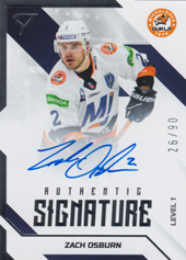 Osburn Zach 22-23 Tipos Extraliga Authentic Signature Level 1 #SL1-ZO