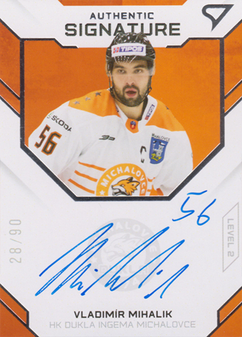 Mihálik Vladimír 20-21 Tipos Extraliga Authentic Signature Level 2 #SL2-09