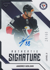 Golian Andrej 22-23 Tipos Extraliga Authentic Signature Level 2 #SL2-AG