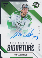 Mikúš Tomáš 22-23 Tipos Extraliga Authentic Signature Level 2 #SL2-TM