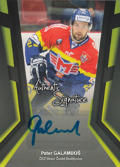 Galamboš Peter 17-18 Premium Cards Authentic Signature #AS-PG