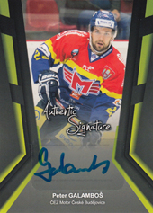 Galamboš Peter 17-18 Premium Cards Authentic Signature #AS-PG