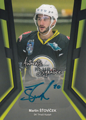 Šťovíček Martin 17-18 Premium Cards Authentic Signature #AS-SM