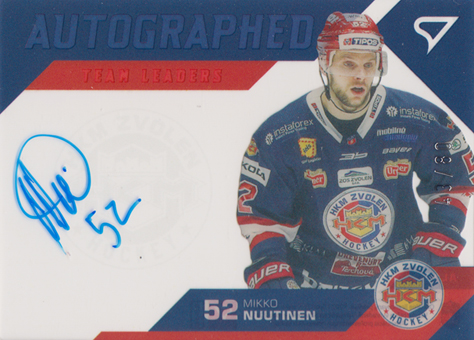 Nuutinen Mikko 20-21 Tipos Extraliga Team Leaders Signature #AL15
