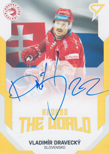 Dravecký Vladimír 21-22 Tipsport Extraliga Around the World Auto #AWS-19
