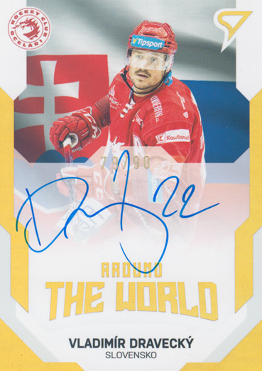Dravecký Vladimír 21-22 Tipsport Extraliga Around the World Auto #AWS-19