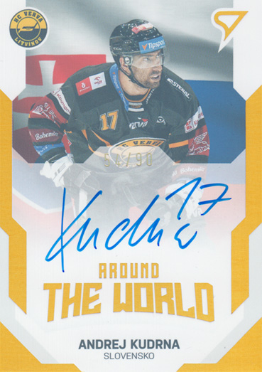 Kudrna Andrej 21-22 Tipsport Extraliga Around the World Auto #AWS-31