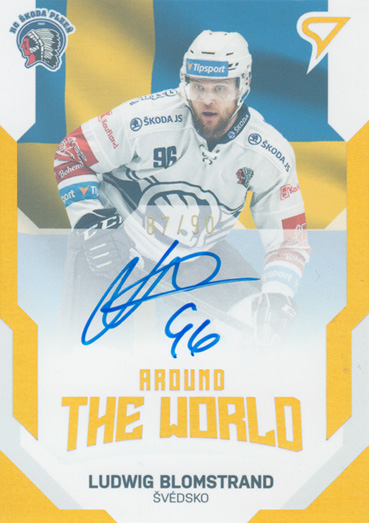 Blomstrand Ludwig 21-22 Tipsport Extraliga Around the World Auto #AWS-33