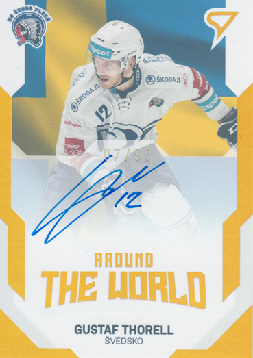 Thorell Gustaf 21-22 Tipsport Extraliga Around the World Auto #AWS-34