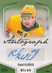 Klhůfek Pavel 22-23 GOAL Cards Chance liga Autograph #A-12