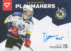 Tyczyński Damian 20-21 Slovenská hokejová liga Autographed Playmakers #AP-19