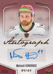 Venkrbec Matouš 22-23 GOAL Cards Chance liga Autograph #A-23