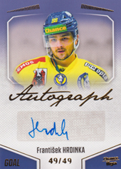 Hrdinka František 22-23 GOAL Cards Chance liga Autograph #A-39