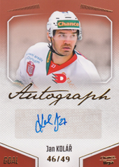 Kolář Jan 22-23 GOAL Cards Chance liga Autograph #A-62