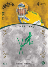 Kratěna Ondřej 2021 Legendary Cards League Dynasty Signature #71