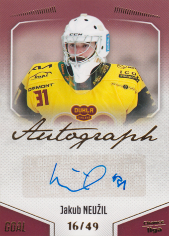 Neužil Jakub 22-23 GOAL Cards Chance liga Autograph #A-85