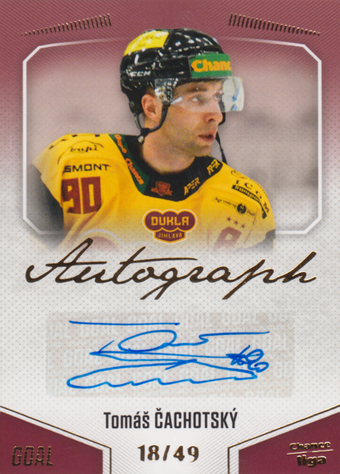 Čachotský Tomáš 22-23 GOAL Cards Chance liga Autograph #A-88
