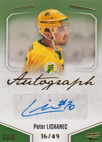 Lichanec Peter 22-23 GOAL Cards Chance liga Autograph #A-94