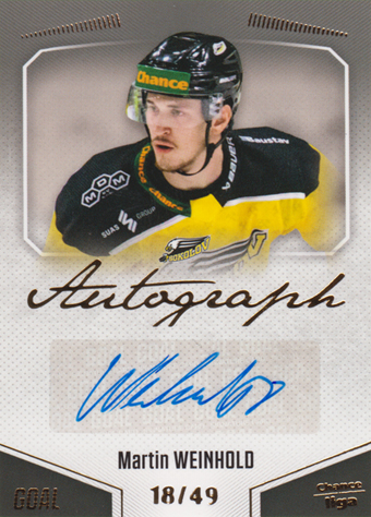 Weinhold Martin 22-23 GOAL Cards Chance liga Autograph #A-97