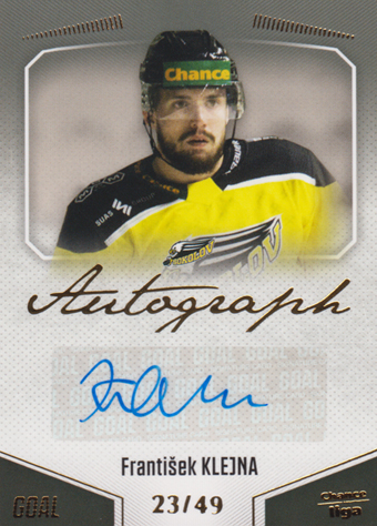Klejna František 22-23 GOAL Cards Chance liga Autograph #A-100