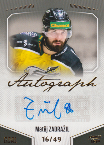 Zadražil Matěj 22-23 GOAL Cards Chance liga Autograph #A-101