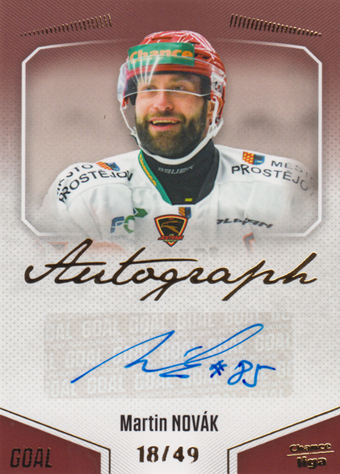 Novák Martin 22-23 GOAL Cards Chance liga Autograph #A-107