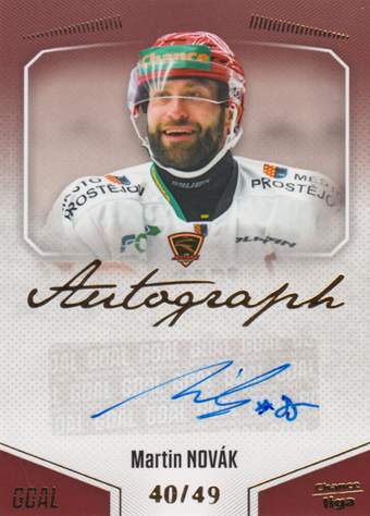 Novák Martin 22-23 GOAL Cards Chance liga Autograph #A-107