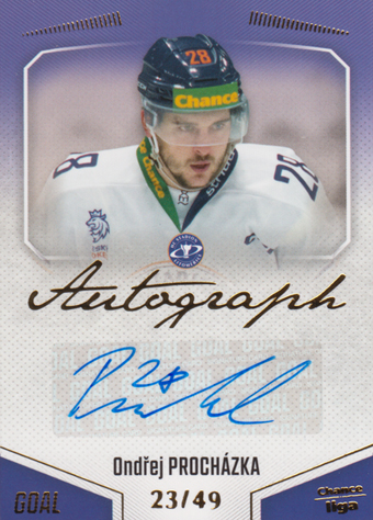 Procházka Ondřej 22-23 GOAL Cards Chance liga Autograph #A-113